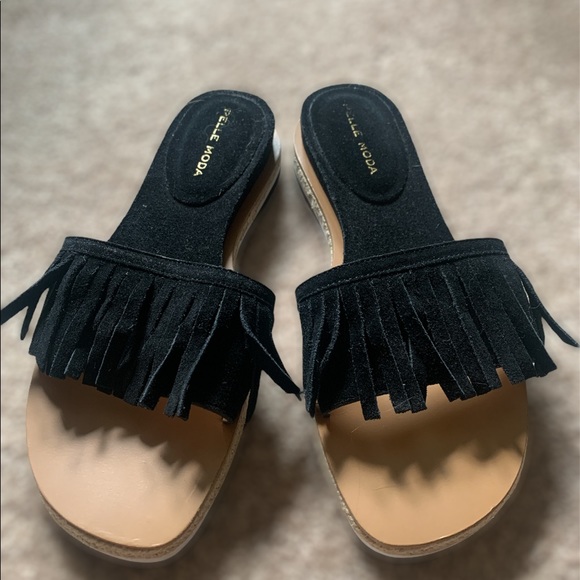 Pelle Moda Shoes - Pelle Moda suede fringe sandals never worn